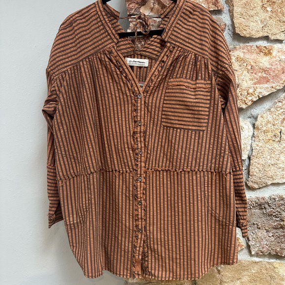 Free People striped button down - Picture 2 of 3